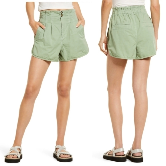 Free People Pants - NWT Free People High Waisted Chino Shortsin Olive Size XL